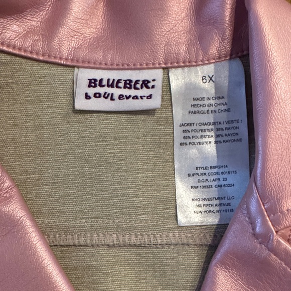 Blueberi Boulevard Metallic Pink Moto Faux Leather Metallic Jacket NWOT - Picture 2 of 4